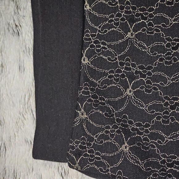 BeBop Black/gold Lace Ponte Leggings Size S NWOT - Picture 8 of 9